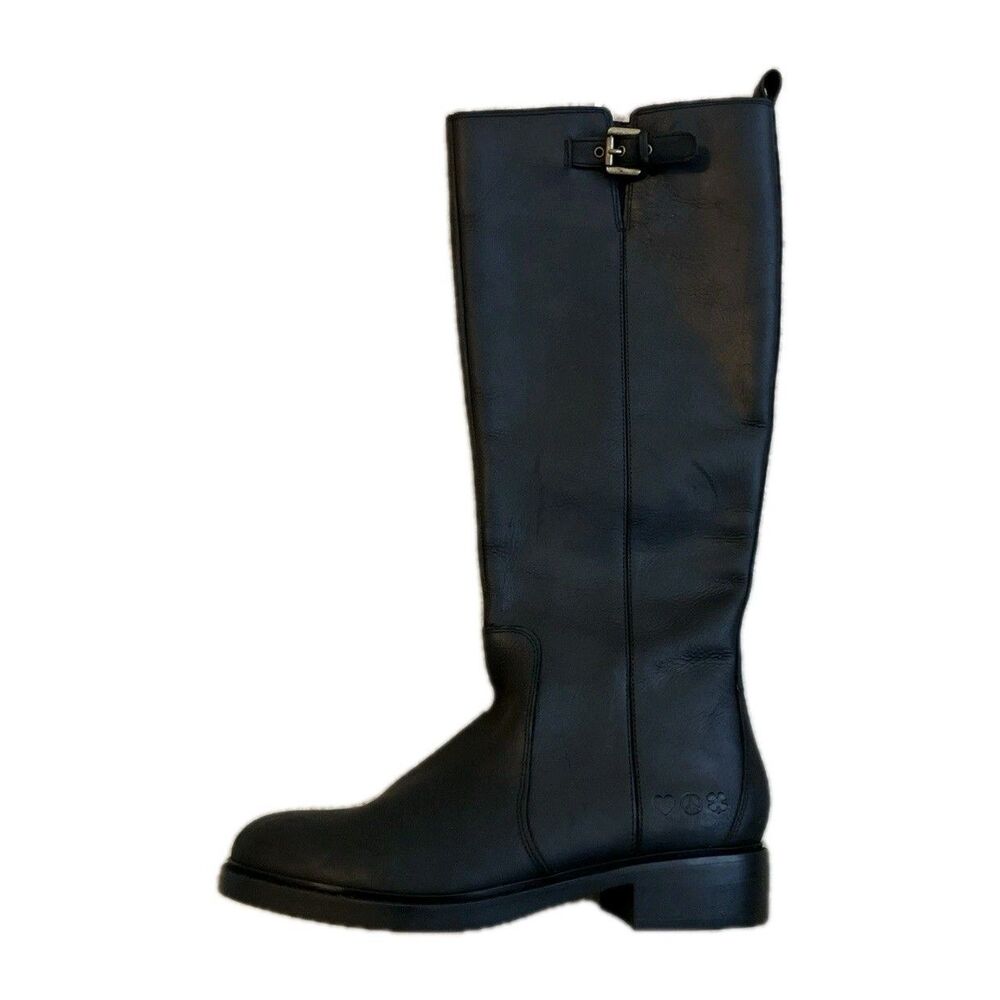 Lucky Brand Quinn Leather Black Riding Boots 6M - Picture 4 of 8